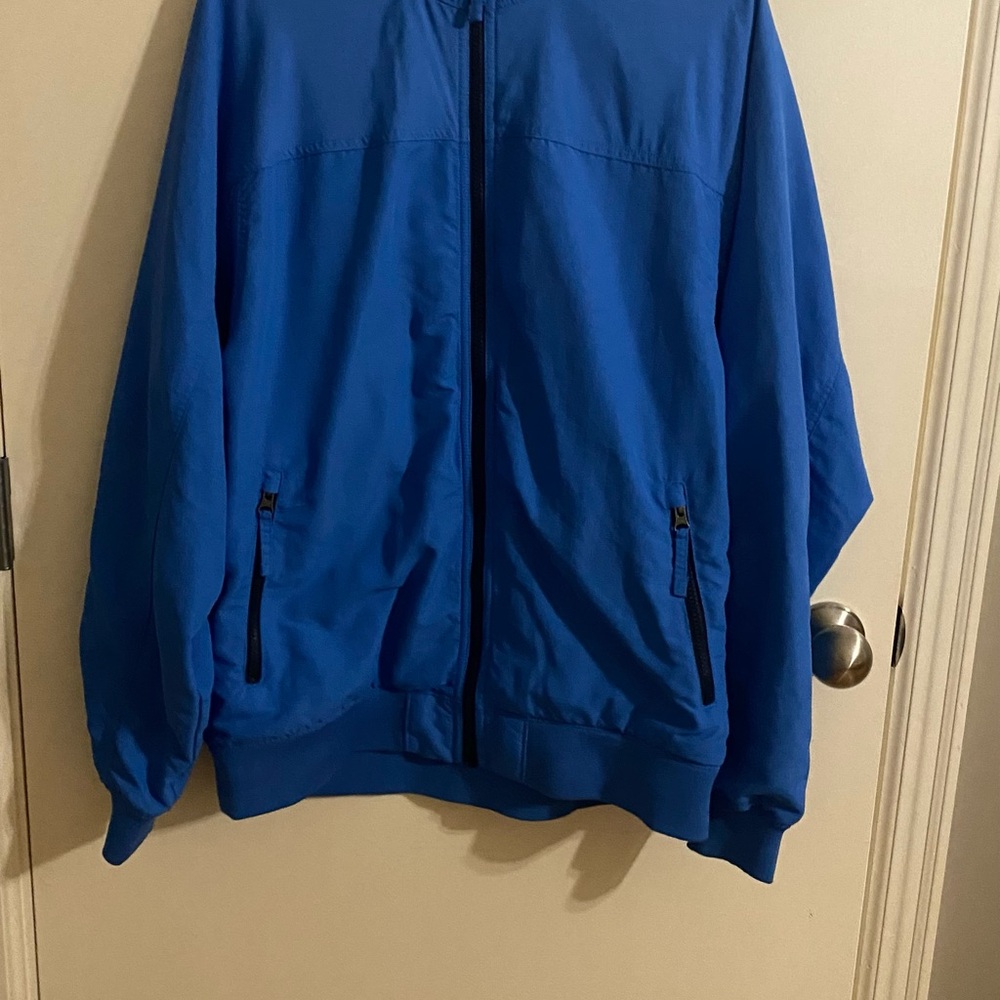 Duluth Trading Co Blue Windbreaker Jacket med.